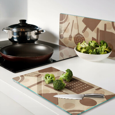 Glass chopping board Retro kitchen accessories