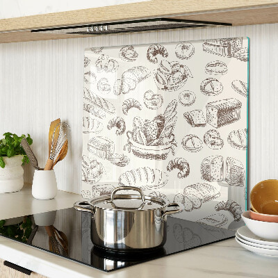 Glass kitchen board Baked goods and sweet snacks