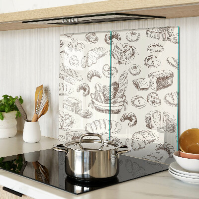 Glass kitchen board Baked goods and sweet snacks