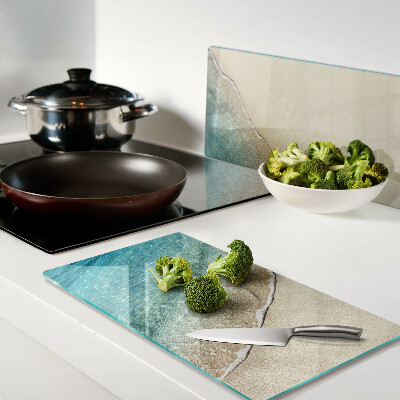 Glass kitchen board Beach and sea waves