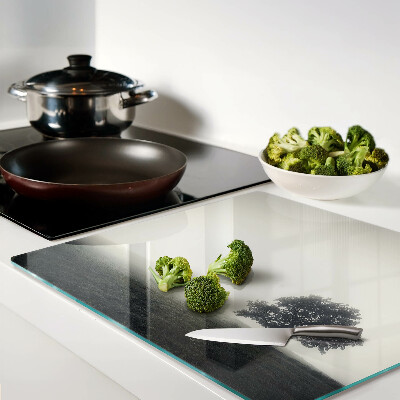 Glass chopping board A tree in a misty landscape