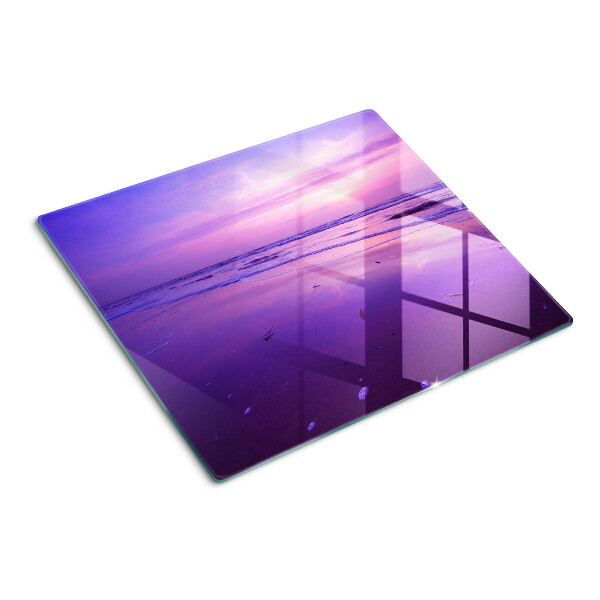 Glass chopping board Sunset over the sea