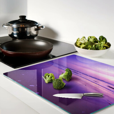 Glass chopping board Sunset over the sea