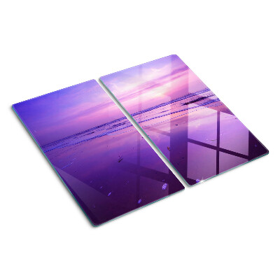 Glass chopping board Sunset over the sea