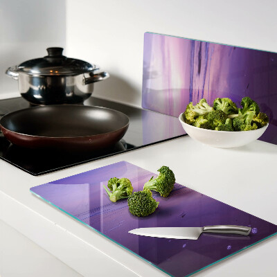 Glass chopping board Sunset over the sea