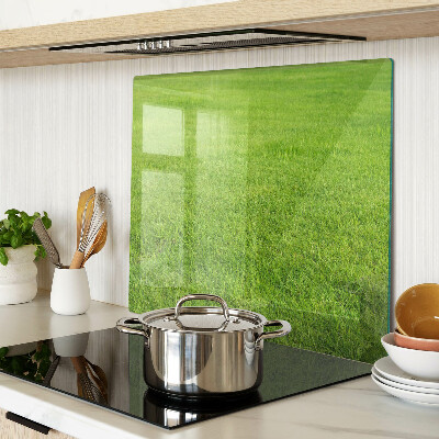 Glass kitchen board Green grass