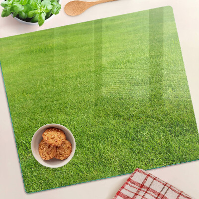 Glass kitchen board Green grass