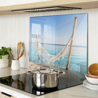 Glass chopping board Hammock by the sea