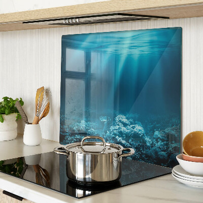 Glass kitchen board Underwater landscape with coral reef