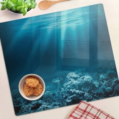 Glass kitchen board Underwater landscape with coral reef