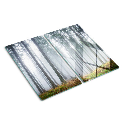 Glass chopping board Misty forest
