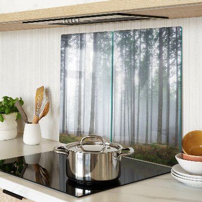 Glass chopping board Misty forest