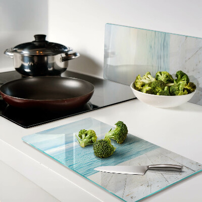 Glass kitchen board The sea and the wooden jetty