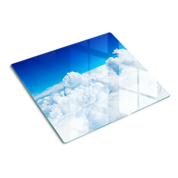 Glass chopping board Sky with clouds