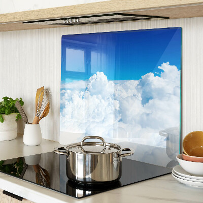 Glass chopping board Sky with clouds