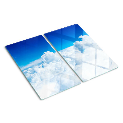 Glass chopping board Sky with clouds