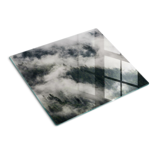 Glass kitchen board Mountains in the clouds