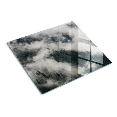 Glass kitchen board Mountains in the clouds