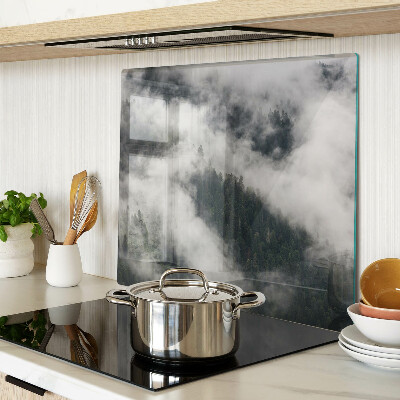 Glass kitchen board Mountains in the clouds