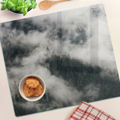 Glass kitchen board Mountains in the clouds