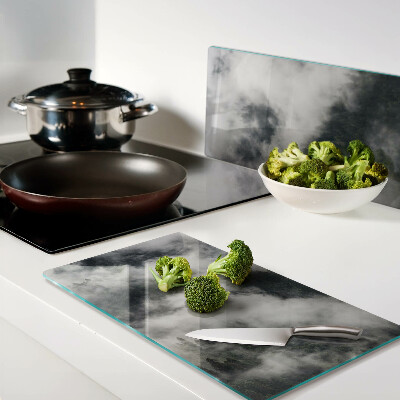 Glass kitchen board Mountains in the clouds