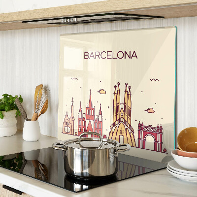 Glass chopping board Barcelona and its architecture