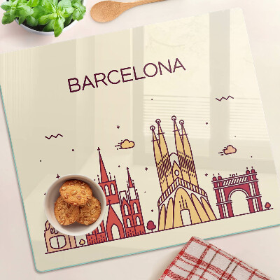 Glass chopping board Barcelona and its architecture