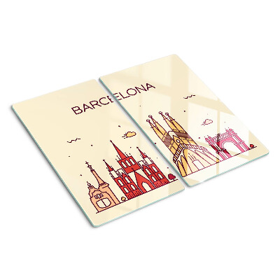 Glass chopping board Barcelona and its architecture