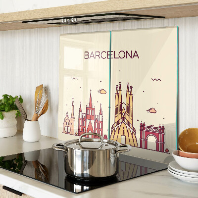 Glass chopping board Barcelona and its architecture