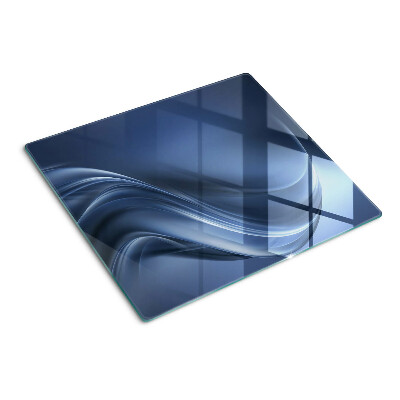Glass kitchen board Waves in shades of blue