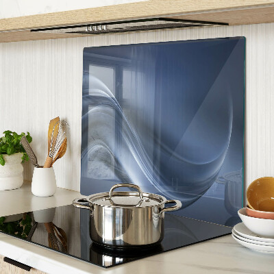 Glass kitchen board Waves in shades of blue