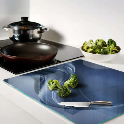 Glass kitchen board Waves in shades of blue