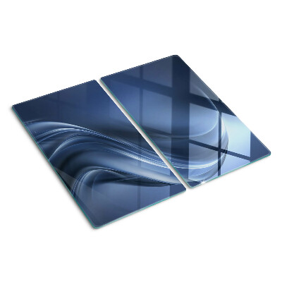 Glass kitchen board Waves in shades of blue