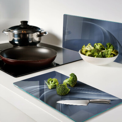 Glass kitchen board Waves in shades of blue