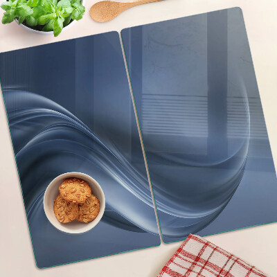 Glass kitchen board Waves in shades of blue