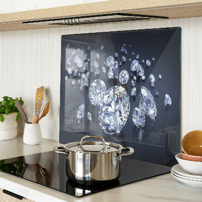 Glass kitchen board Crystals and diamonds