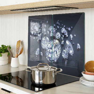Glass kitchen board Crystals and diamonds