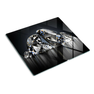 Glass chopping board Diamonds on a black background