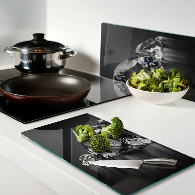Glass chopping board Diamonds on a black background