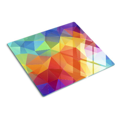 Glass chopping board Geometry of colored triangles