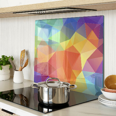 Glass chopping board Geometry of colored triangles