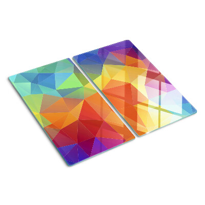 Glass chopping board Geometry of colored triangles