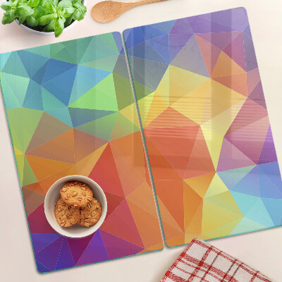 Glass chopping board Geometry of colored triangles