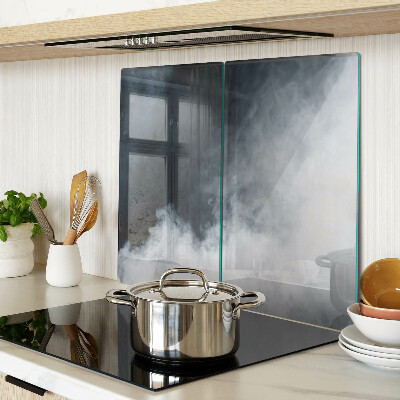 Glass kitchen board Fog and windows