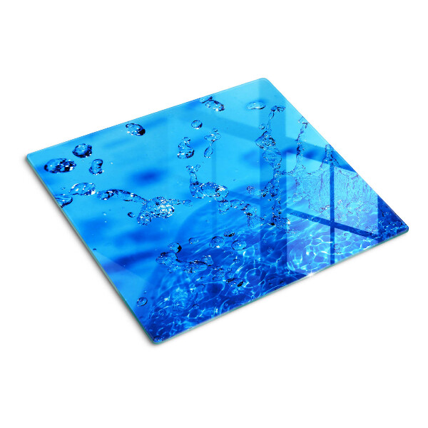 Glass kitchen board Water and air bubbles