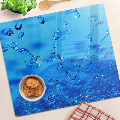 Glass kitchen board Water and air bubbles