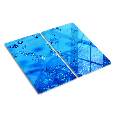 Glass kitchen board Water and air bubbles