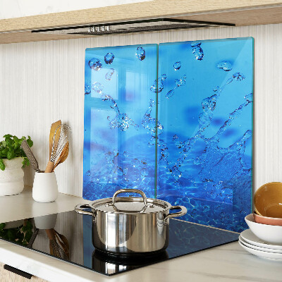 Glass kitchen board Water and air bubbles