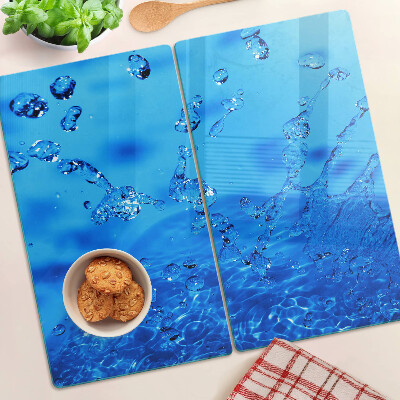 Glass kitchen board Water and air bubbles