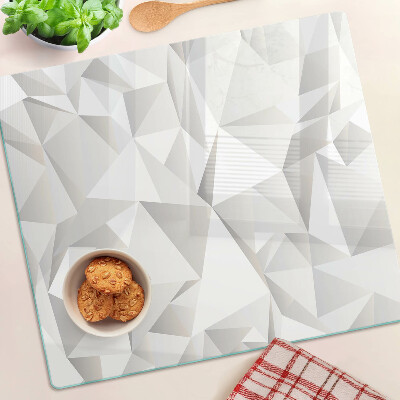 Glass chopping board Geometric shapes motif